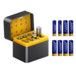 Xongsor intelligens töltő szett, 8 rekeszes, AA AAA lítium akkumulátorokhoz, fekete-sárga, 1300-3400mAh - Image 2