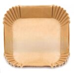 Sütőpapír Air Fryerhez, AYSTOAYS®, 50 darabos szett, hőálló, eldobható, Air Fryerhez, Sütőhöz és Fritőzhez, 20x20x4.5 cm, Négyzet alakú, Barna - Image 7