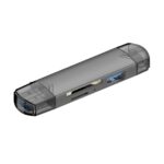 6 az 1-ben kártyaolvasó, Xongsor, USB-C/USB-A/Micro-USB, gyors adatátvitel, SD/TF támogatás, Plug & Play - Image 2