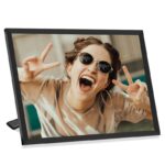WIFI digitális képkeret, CHIGOODS®, Ultra-keskeny keret, 10,1 hüvelykes, 32 GB, 800X1280 HD IPS érintőképernyő, Frameo alkalmazás, microSD, fotók/videó, hangszóró, fekete - Image 6