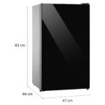 STARCREST SF-91GLS-BKE egyajtós hűtőszekrény, F osztály, Űrtartalom 91L, H 83 cm, Fekete üveg ajto - Image 11