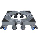 Kerekes talp mosógéphez, WALALLA, PVC/fém, szürke