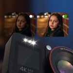 Kompakt 4K kamera, Buyya, digitális fényképezőgép, digitális fényképezőgép, 18x zoom, 64MP, 64 millió HD pixel, 64 GB SD-kártyával, fekete, dupla első és hátsó képernyő, rázkódásmentes kialakítás, stílusos és sokoldalú, gyerekeknek, kezdőknek, időseknek - Image 11