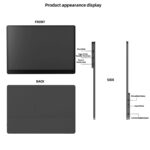 Hordozható monitor 14 hüvelykes 2K laptop monitor USB C HDMI játék Ultra-vékony IPS kijelző borítóval és hangszórókkal, 2160 * 1440P laptop képernyő, HDR Plug&Play, külső monitor laptophoz PC telefon Mac Xbox - Image 8