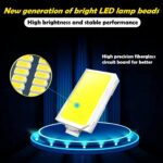 4 darabos LED-es autóizzó készlet, SINBINTA, Fehér fény 6500-7500k, 12V, 2W, Víz- és porálló, Kiegészítő lámpákhoz, féklámpákhoz, rendszámtáblához, térképjelzőhöz és parkolólámpákhoz, Alumínium, 41mm, Ezüst - Image 6