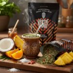 Yerba Mate Tea, Verde Mate, Frutos Tropicales, Gyümölcsös, Finom, Füstmentes Iz, Jó Kezdőknek, 500 g - Image 2
