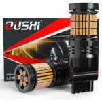 2 db LED autós irányjelző izzó készlet 3156 T25 P27W canbus 21w 4000lm 3200k borostyán, 12V-24V, 98% járművel kompatibilis, élettartam 45000 óra