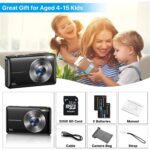 Lynker kompakt fényképezőgép, HD 1080P, 44MP, 16x digitális zoom, fekete, 2 akkumulátorral és 32 GB-os memóriakártyával - Image 8