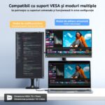 Yodoit hordozható monitor, 15,6", FHD, 1920x1080p, IPS másodlagos külső képernyő, laptop képernyő kiterjesztés, beépített hangszórók, széleskörű kompatibilitás különböző eszközökkel - Image 8
