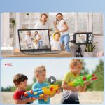 Kompakt 4K kamera, Buyya, digitális fényképezőgép, digitális fényképezőgép, 18x zoom, 64MP, 64 millió HD pixel, 64 GB SD-kártyával, fekete, dupla első és hátsó képernyő, rázkódásmentes kialakítás, stílusos és sokoldalú, gyerekeknek, kezdőknek, időseknek - Image 3