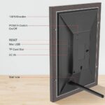 WIFI digitális képkeret, 10,1 hüvelykes, Frameo alkalmazás, microSD, fotók/videók, érintőképernyő 800X1020 HD IPS, hangszóró, 32 GB - Image 4