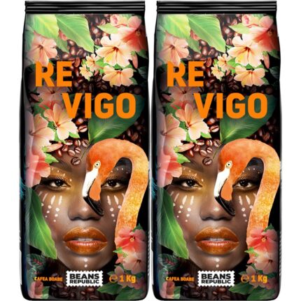 2x szemes kávé csomag, REVIGO Arabica & Robusta, BEANS REPUBLIC, 2kg