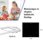 STARCREST SIH-6060 Beépített főzőlap, Indukciós, 4 főzőzóna, Érintésvezérlés, Booster, Időzítő, Fekete üveg - Image 4