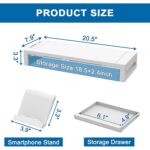 Asztali monitortartó fiókkal, laptop- és számítógép-állvány íróasztalhoz USB 3.0 adatporttal és C típusú töltéssel - Image 7