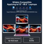 Laptop képernyőbővítő, Zkrontinex, 3 db 15,6 hüvelykes FHD 1200P monitor, hordozható, összecsukható - Image 5