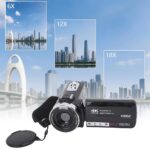 Garsonal 4K Digitális fényképezőgép, 80MP, 270°-ban forgatható képernyő, 18x zoom, 3.0'', 9 fényképezési mód, LED, 1500mAh, 32GB SD kártya, Távirányító, Fekete