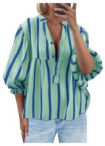 Babydoll blúz, Imily Bela, buggyos ujjú, női, világoszöld, L-es méret INTL - Image 2