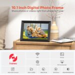 Wi-Fi digitális képkeret, Dytimeem, E331, 10,1 hüvelykes érintőképernyő, HD IPS 1280x800 felbontás, automatikus forgatás, Frameo alkalmazás, Type-C foglalat, SD kártya, fotók/videók, hangszóró, fekete, belső memória 32 GB - Image 8