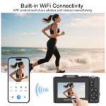 Garsonal 5K 75MP Wi-Fi fekete kompakt fényképezőgép 18x zoom 1/2.8 hüvelyk 212g - Image 5