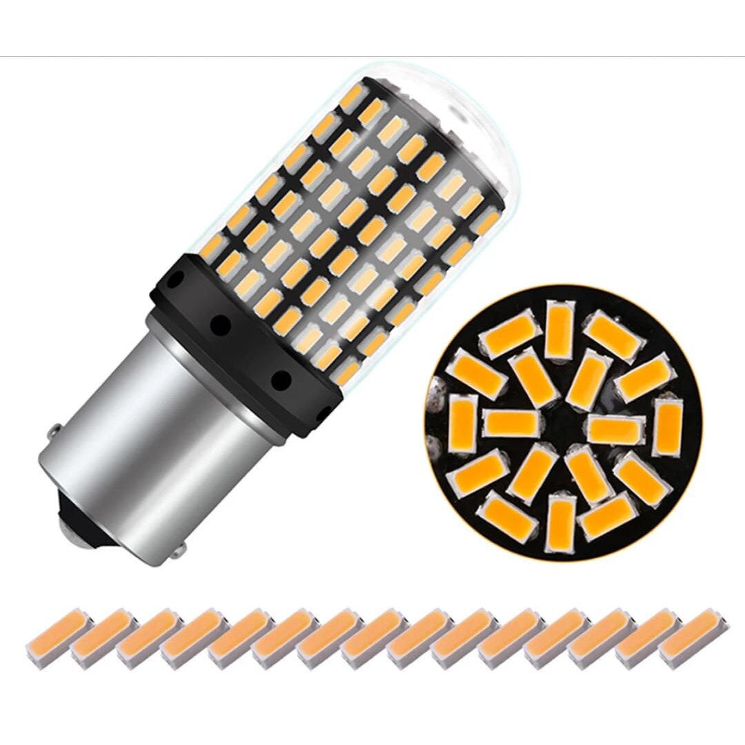 res_8f77fc619c1703d8e1a7820b838ba500-2.jpg AutoREY LED izzó Canbus 1156 / BA15S P21W 3014, 144 LED jel - Image 1