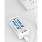 BESTON AA/AAA akkumulátortöltő készlet 2 rekesszel és 2 db AAA 600mAh Ni-MH akkumulátorral, fehér, 75x36,5x25,8mm - Image 11