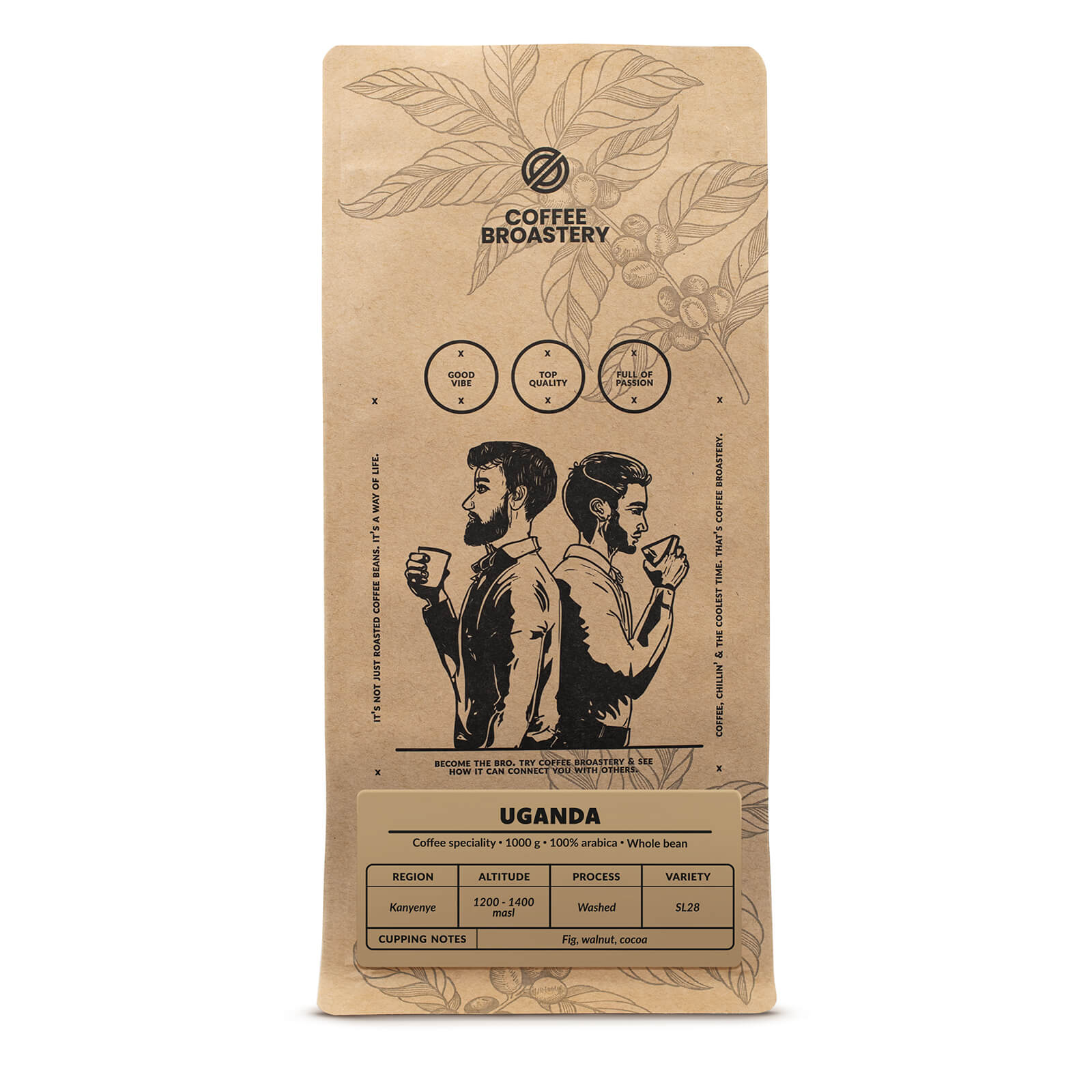 res_9046e8504e834dfc094cf765f2a1fcde-1.jpg Kávé Szemes Kávébab, Coffee Broastery Uganda Kanyenye, Kávé Frissen Pörkölt Premium, Arabica 1kg - Image 1