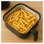 OEM 300 darabos készlet, sütőpapír forrólevegős fritőzbe 20 x 20 cm – négyzet alakú, tapadásmentes - Image 4