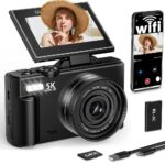 Garsonal 5K 75MP Wi-Fi fekete kompakt fényképezőgép 18x zoom 1/2.8 hüvelyk 212g - Image 2