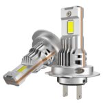 OEM H7 LED Izzók, PX26D Fényszórók, 6000K fehér, 20000LM, 1:1 mini méret, 2 db-os szett, tartós alumínium turbó ventilátorral, Canbus, IP68, Távolsági fényszórók, Tompított fényszórók, Ködlámpák - Image 2