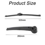Hátsó ablaktörlő kar lapáttal, Axroad Mall, Hátsó ablaktörlő kar és lapát készlet, Kompatibilis a Volkswagen Golf V, Golf Plus, Tiguan, Seat Exeo, Ibiza, Skoda Fabia, Roomster modellekkel, 32.5*4*3cm, Fekete - Image 2