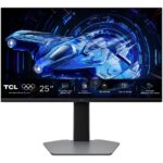 TCL 25G64 QD-Mini LED Gaming monitor, 25", Full HD (1920x1080), 300Hz, 1ms, AMD FreeSync™ Premium, G-Sync kompatibilis, HDR600, 2x HDMI, DisplayPort, Jack, Pivot, fekete/szürke - Image 2