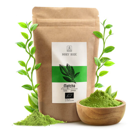 Matcha Tea Bio Por Mary Rose, Japán, Zöld Detox Tea, Finomra őrölt, Természetes Energiát Ad, Támogatja az Anyagcserét, 100 g