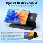 Hordozható monitor 14'', IPS panel, FHD 1920×1080, 16:9, Yodoit, képernyő monitor, Mini HDMI-HDMI kábellel, USB-C-USB-C, USB-C-USB-A kábellel felszerelve - Image 10