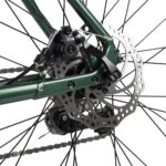Városi/országúti kerékpár, CARPAT C27216C félpályás típus, Shimano Claris 2x8 sebességváltó, 28 hüvelykes/700c kerekek, mechanikus tárcsafékek, zöld/fekete - Image 7