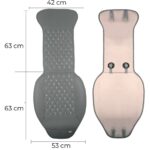 Autósülés huzat, univerzális, első ülésvédelmet kínál, csúszásmentes, steppelt modell, PU bőr, elegáns kivitel tárolózsebbel, szürke - Image 7
