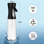 Permetező, NUODWELL, 2 db-os készlet, PET anyag, 300ml, 26x6cm, jó tömítés, átlátszó/fekete