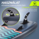 Szett felfújható Stand Up PaddleBoard, Tsunami, T03, úszó evezővel, 350 x 81 x 15 cm, 14.5 kg, pumpával, javítókészlettel, hordtáskával, evezővel, PVC, ingyenes szállítás, kék/piros - Image 8