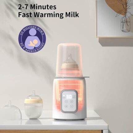 Palackmelegítő, 8 az 1-ben többfunkciós üvegmelegítő, Tojásforraló, Joghurt-erjesztés, Gyors melegítés, Programozási funkció, 24 órás állandó hőmérséklet-karbantartási funkció, Érintésvezérlés, Digitális kijelző, Fehér