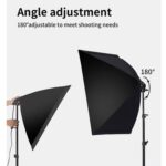 2 db Softbox lámpa készlet Piduules 150W, 6500k, fekete, 50x70cm - Image 5