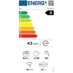 TCL FF0814SA1 Mosógép, 8 kg, 1400 RPM, A energiaosztály, BLDC inverteres motor, gőzmosás, dobtisztítás, 24 órás késleltetés, méhsejt alakú dob, gyorsmosás 18 perc, ruha hozzáadása, 16 program, ezüst - Image 15