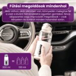 Behordozható vezeték nélküli tej- és vízmelegítő, Luxofia,300 ml, 5200 mAh akkumulátor, gyors felmelegedés - Image 3