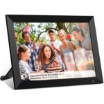 WIFI digitális képkeret, 10,1 hüvelykes, CHIGOODS, 32 GB, érintőképernyő 1280X800 HD IPS, Frameo alkalmazás, MicroSD, fotók/videók, hangszóró, fekete - Image 2