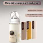 Hordozható cumisüveg melegítő, LXNZUHN®, 10000mAh 6 sebességes, 38-50°C, LCD kijelző, éjszakai fény, állandó fűtés, hosszabb akkumulátor-üzemidő, 18 W-os gyorstöltés, kompakt kialakítás, bézs, 6,7x12,8x8,9cm - Image 7