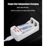 BESTON AA/AAA akkumulátortöltő készlet 2 rekesszel és 2 db AAA 600mAh Ni-MH akkumulátorral, fehér, 75x36,5x25,8mm - Image 9