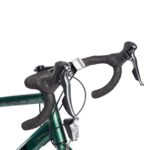 Városi/országúti kerékpár, CARPAT C27216C félpályás típus, Shimano Claris 2x8 sebességváltó, 28 hüvelykes/700c kerekek, mechanikus tárcsafékek, zöld/fekete - Image 4