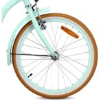 Sun Baby Gyermek Kerékpár, Retro Flower Bike, 20 hüvelyk, Első Kosár, Csomagtartó, Oldaltámasz, V-fék, 6-8 év, Mentazöld - Image 11