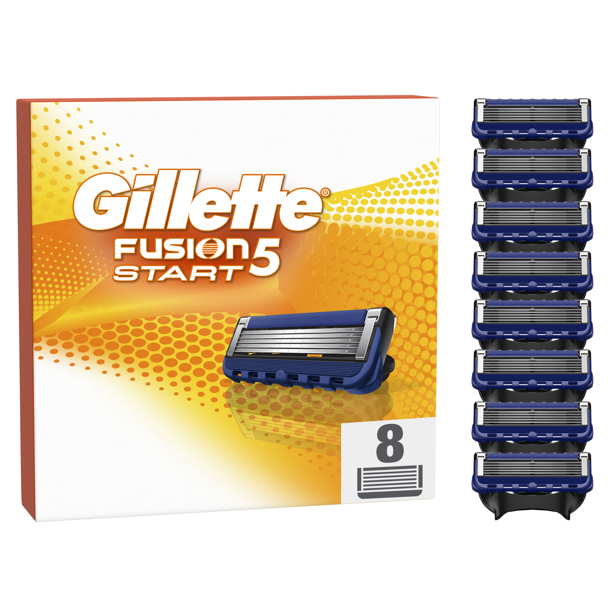 res_c0b21349d5b364c49b34654329aab620-1.png Gillette Fusion5 Start Cserélhető peng borotvához, 8 db - Image 1