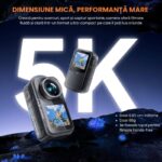 Sportkamera 5K Ultra HD, WiFi, 5k 30 FPS, 4k 60 FPS, 130° látószög, Kettős 1.3” LCD érintőképernyő, 10 mp előfelvétel, 64MP fotó, 6 tengelyes EIS stabilizálás, Vízálló 30m, Beépített hangszóró, 1000mAh akkumulátor, Mágneses rögzítés, Testkamera, Fekete - Image 12