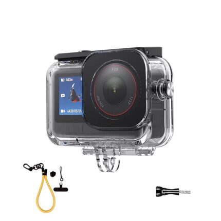 Telesin Vízálló tok páramentesítővel DJI Osmo Action 6 kamerához, Víz alatti tok/burkolat, Támogatja a 60M/196FT mélységű búvárkodást, Scuba, Snorkeling, Gyorskioldó tartóval és csavarral, Action 6 tartozékok