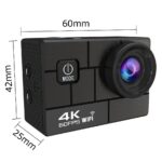 HouDeOS akciókamera, WiFi, akár 4K 60FPS és 24MP fényképek rögzítése, EIS Anti-Shake, 30M vízálló, 2.0" IPS, 64GB tárolókártyával és 2x akkumulátorral, fekete - Image 3